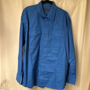 Roper Men’s blue cotton snap closure‎ shirt. Xl